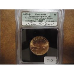 2001-D SACAGAWEA DOLLAR ICG MS66