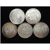 Image 2 : 5 ASSORTED MEXICAN SILVER PESOS