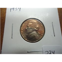 ERROR 1959 JEFFERSON NICKEL MISSING PART OF
