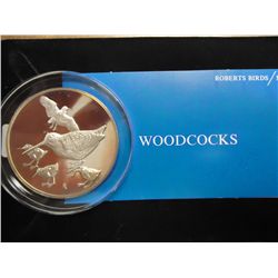 2+ OZ. STERLING SILVER PF ROUND "WOODCOCKS"
