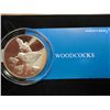 Image 1 : 2+ OZ. STERLING SILVER PF ROUND "WOODCOCKS"