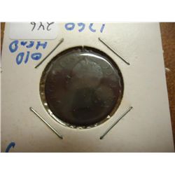 1760 OLD HEAD IRISH FARTHING