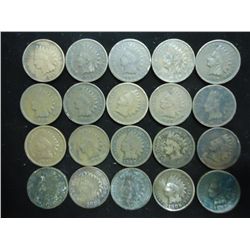 20 ASSORTED INDIAN HEAD CENTS