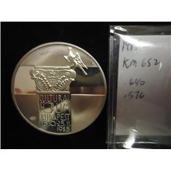 1985 HUNGARY SILVER 500 FORINT  PROOF UNC