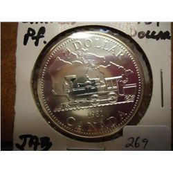 1981 CANADA LOCOMOTIVE $ PF .3750 OZ. ASW