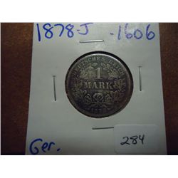 1878-J GERMAN SILVER MARK .1606 OZ. ASW