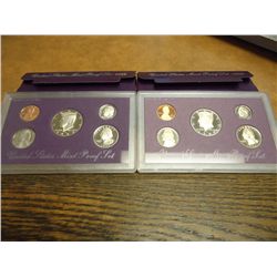 1989 & 1992 US PROOF SETS (WITH BOXES)