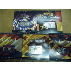 5 ASSORTED US 50 STATE QUARTERS P & D UNC SETS