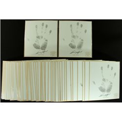 Lot of (50) Frank Gifford Signed Limited Edition Original Handprints (PA LOA)
