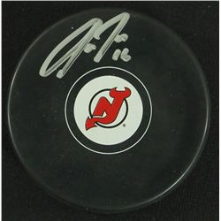 Jacob Josefson Signed Devils Logo Puck (JAG COA)