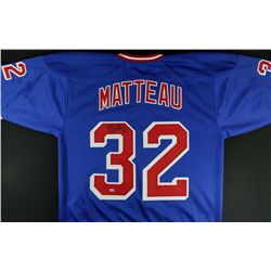 Stephane Matteau Signed Rangers Jersey (JAG COA)