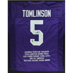 LaDainian Tomlinson Signed TCU Stat Jersey (GTSM COA)