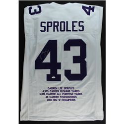 Darren Sproles Signed Kansas State Stat Jersey (JSA COA)