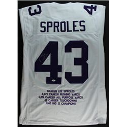 Darren Sproles Signed Kansas State Stat Jersey (JSA COA)