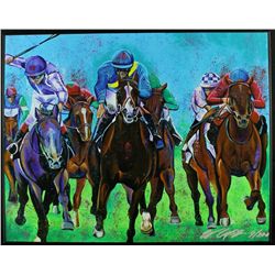 Ron Turcotte LE 15x20 Giclee on Canvas Hand-Signed by Artist Bill Lopa (PA LOA)