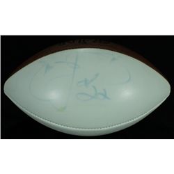 Emmitt Smith Signed White Panel Football (JSA COA)