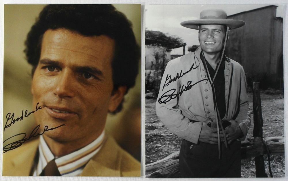 Lot of (2) Patrick Wayne Signed 8x10 Photos Inscribed "Good Luck" (PA LOA)