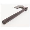 Image 5 : Hand forged axe with touch marks on right side of  blade, approx. 9” x  7”; later wood shaft.   Est.