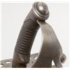 Image 6 : French large guard sword with metal scabbard,  approx. 42-1/2” overall, back of blade marked  “manuf
