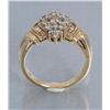 Image 1 : Ladies diamond cluster ring in 10K plus gold mount  unmarked; approx. ½ CT total.   Est.:  $150-$300