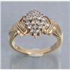 Image 2 : Ladies diamond cluster ring in 10K plus gold mount  unmarked; approx. ½ CT total.   Est.:  $150-$300