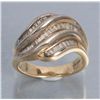 Image 2 : Ladies 14K gold ring set with baguette diamonds in  channels, approx. ½ CT to ¾ Ct total.   Est.: