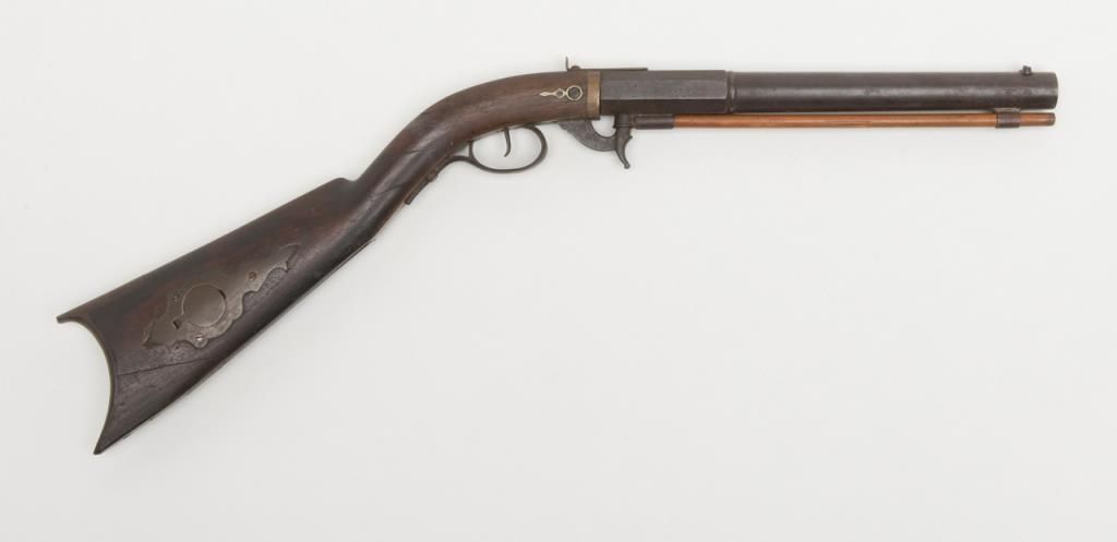Underhammer percussion “buggy gun” marked “R. R. Buckman, MAKER ...