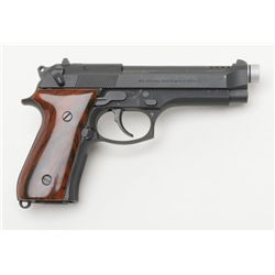 Beretta Model 92FS DA semi-auto pistol, 9mm cal.,  5” ported barrel, no magazine, mat black finish,