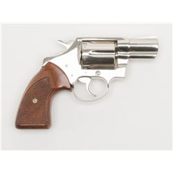 Colt Detective Special DA revolver, .38 Special  cal., 2” barrel, nickel finish, checkered wood  gri