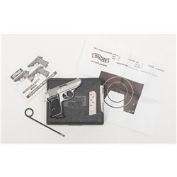 Walther Model PPK semi-auto pistol under license  to Interarms, .380 cal., 3-1/4” barrel, stainless,