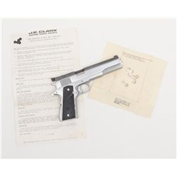 J.E. Clark Custom semi-auto Target pistol  constructed from a Colt Government Model, .45  cal., 6” b