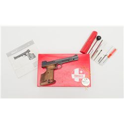 Hammerli International Model semi-auto Target  pistol, .22LR cal., 6” barrel with barrel weight,  bl