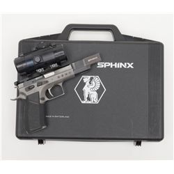 Swiss Sphinx Grand Master semi-auto pistol, 9mm  cal., 6” ported barrel, blue finish to slide, mat