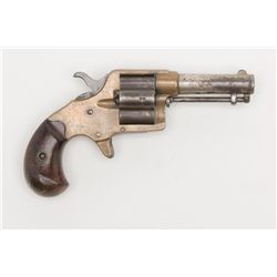 Colt Cloverleaf spur trigger revolver, .41 cal.,  3” round barrel, nickel finish, brass frame, wood