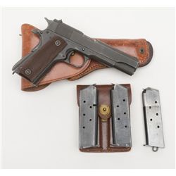 United States Property Model 1911-A1 semi-auto  pistol by Ithaca Gun Co., .45 cal., 5” barrel,  park