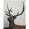 Image 2 : Excellent massive bronze sculpture of a baying Elk  signed on base; approx. 6’ 3” in height and 4’ 2