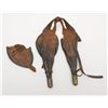 Image 2 : Pair of pommel holsters for Walker Colts marked  “J.C. Shackleford + Co. maker”,  show brass tips  a