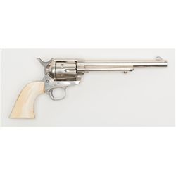 Colt Civilian Model SAA revolver, .44/40 cal.,  7-1/2” etched panel barrel, nickel finish, period  i
