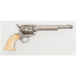 Beautiful period engraved Colt Civilian Model SAA  revolver, .45 cal., 7-1/2” barrel, nickel finish,