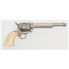 Image 1 : Beautiful period engraved Colt Civilian Model SAA  revolver, .45 cal., 7-1/2” barrel, nickel finish,