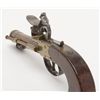 Image 10 : English cannon barrel flintlock pistol by Twigg  with under barrel folding bayonet in overall very
