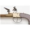 Image 3 : English cannon barrel flintlock pistol by Twigg  with under barrel folding bayonet in overall very