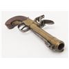 Image 7 : English cannon barrel flintlock pistol by Twigg  with under barrel folding bayonet in overall very