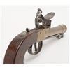 Image 9 : English cannon barrel flintlock pistol by Twigg  with under barrel folding bayonet in overall very