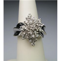 Fabulous Diamond Cocktail Ring with 30 round  brilliant cut Diamonds weighing approx. 1.20  carats w