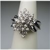 Image 2 : Fabulous Diamond Cocktail Ring with 30 round  brilliant cut Diamonds weighing approx. 1.20  carats w