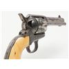 Image 10 : Colt Civilian Model SAA revolver, .45 cal., 4-3/4”  barrel, nickel finish, ivory grips, #109259  acc