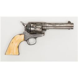 Colt Civilian Model SAA revolver, .45 cal., 4-3/4”  barrel, nickel finish, ivory grips, #109259  acc