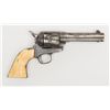 Image 1 : Colt Civilian Model SAA revolver, .45 cal., 4-3/4”  barrel, nickel finish, ivory grips, #109259  acc
