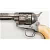 Image 4 : Colt Civilian Model SAA revolver, .45 cal., 4-3/4”  barrel, nickel finish, ivory grips, #109259  acc